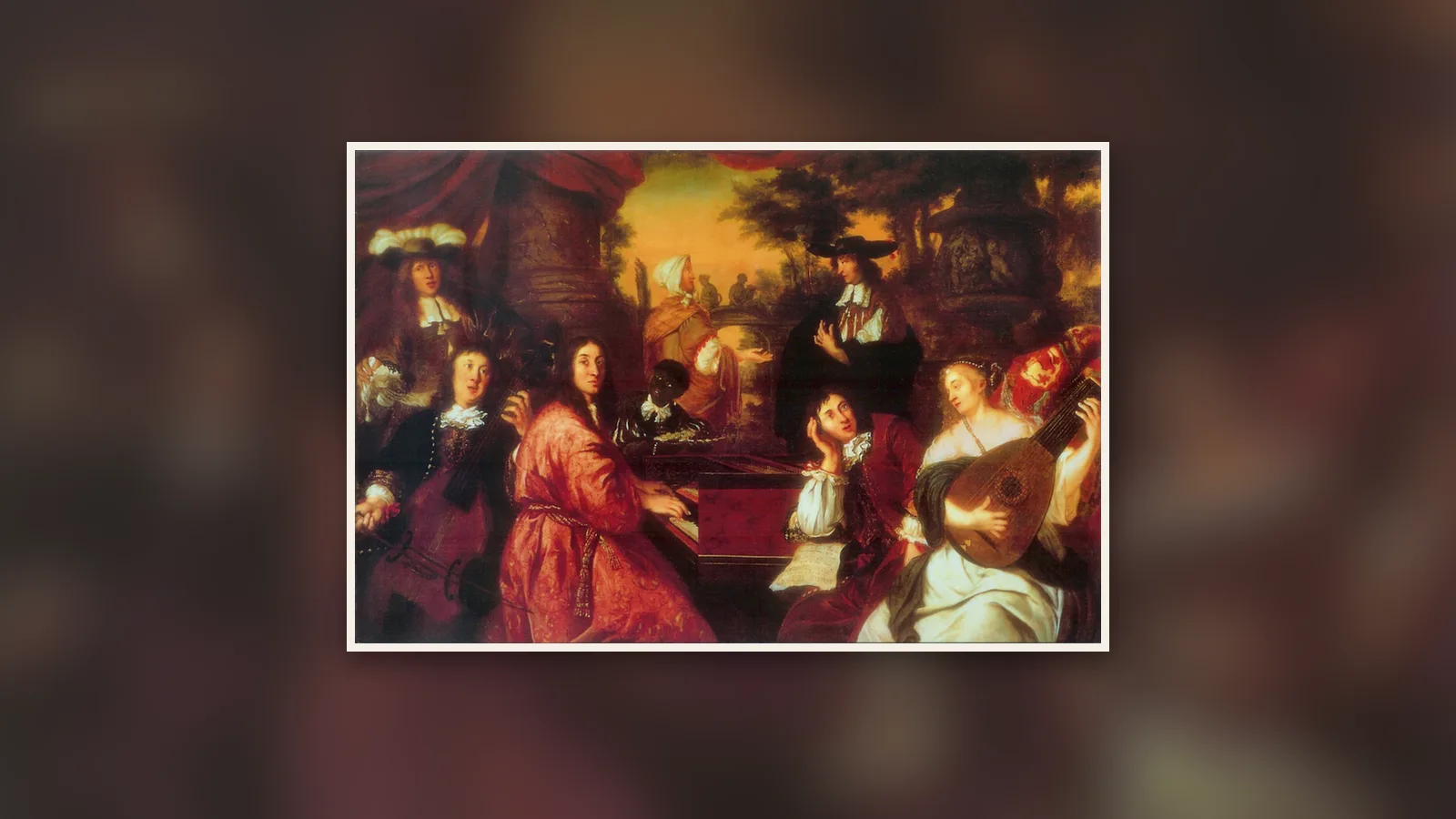 Scène musicale peinte par Johannes Voorhout en 1674