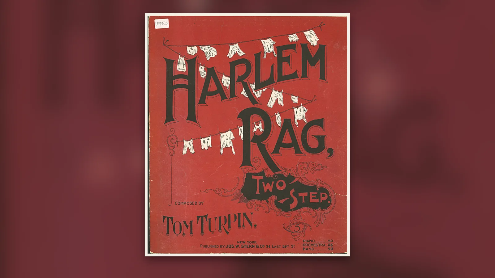 Couverture de Harlem Rag de Tom Turpin, édition de 1899