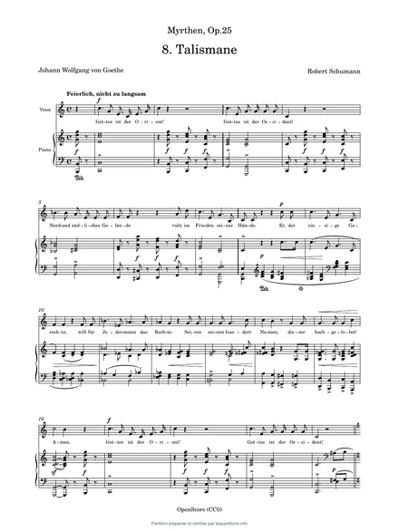 Première page de la partition Talismane, op. 25 no 8