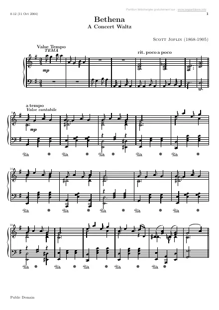 First page of Bethena