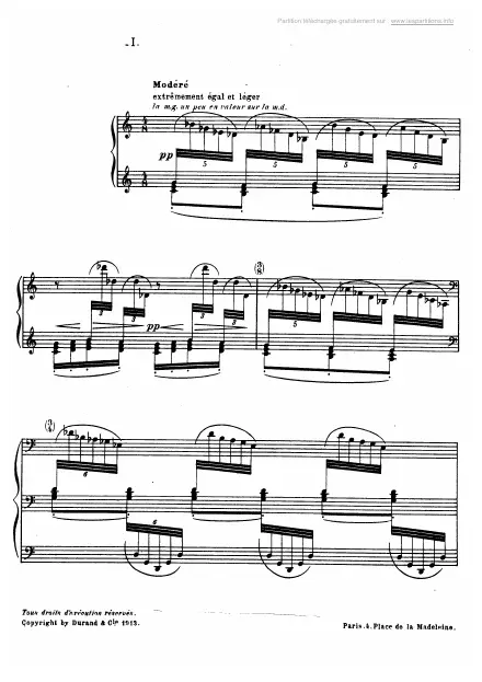 Première page de la partition Préludes livre 2