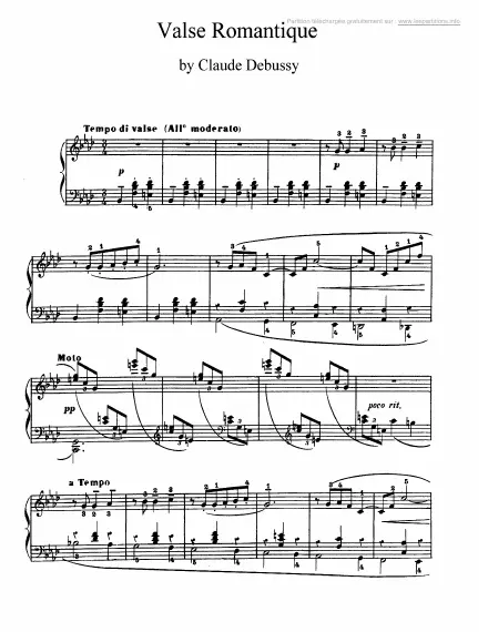 First page of Valse romantique