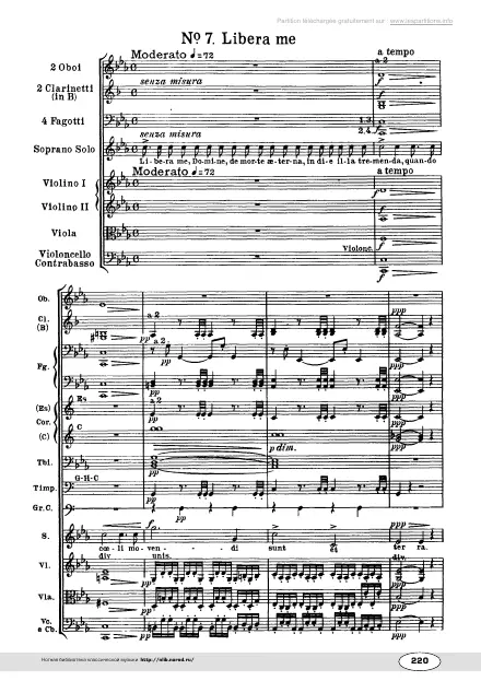 First page of Requiem 7. Libera Me