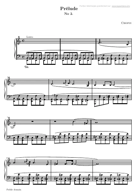 First page of Prélude Op. 28 n°02