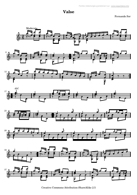 First page of Divertissements Op. 2 n°5 : Valse