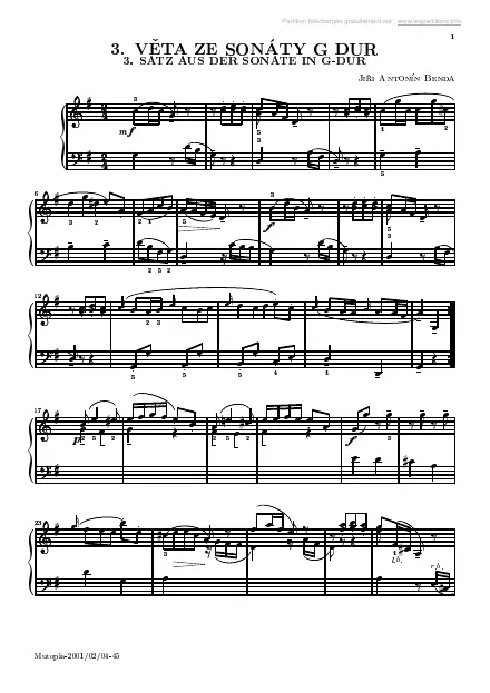 First page of Sonate en Sol majeur
