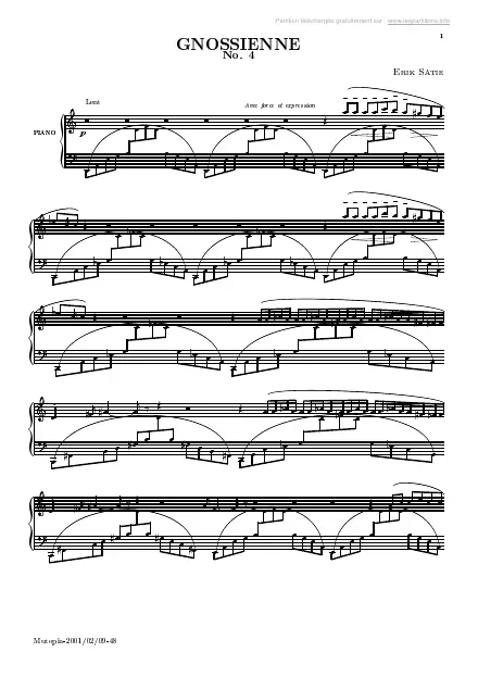 First page of Gnossienne n°4