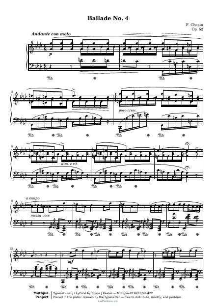 First page of Ballade No. 4, Op. 52