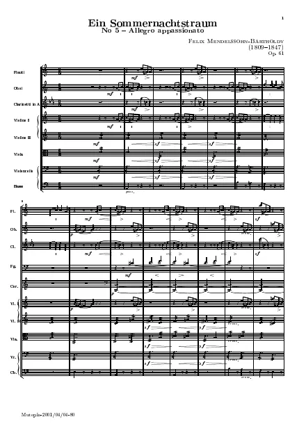 First page of Midnight Summer Dream : Intermezzo