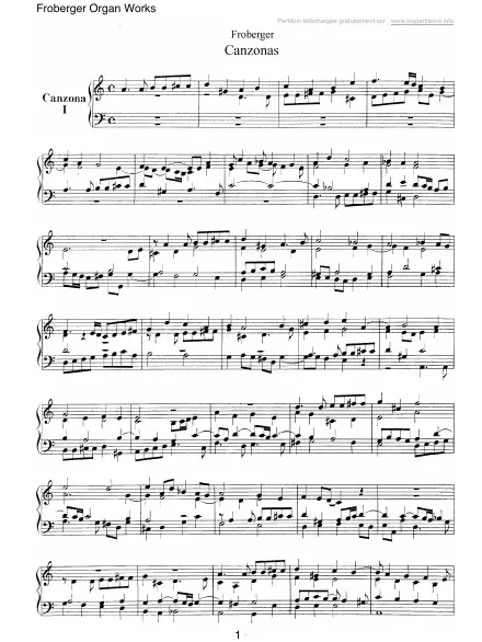 First page of Six Canzonas