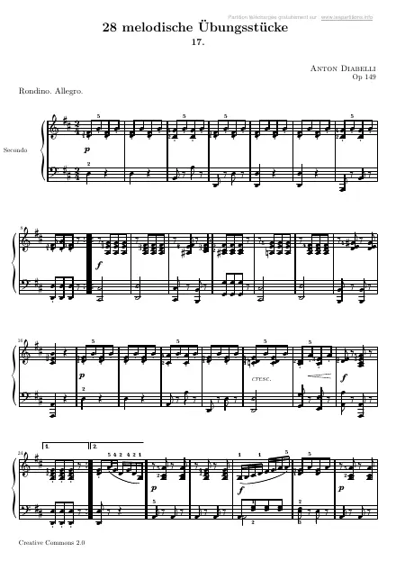 First page of Pièces mélodiques Op. 149 n°17