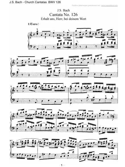 First page of Cantate BWV 126 - Erhalt uns, Herr, bei deinem Wort