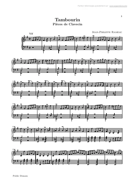First page of Tambourin