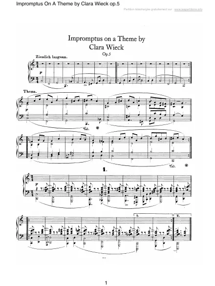First page of Impromptu Op. 5