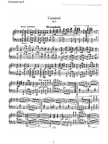 First page of Carnaval Op. 9