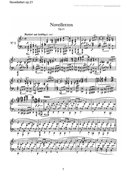 First page of Noveletten Op. 21