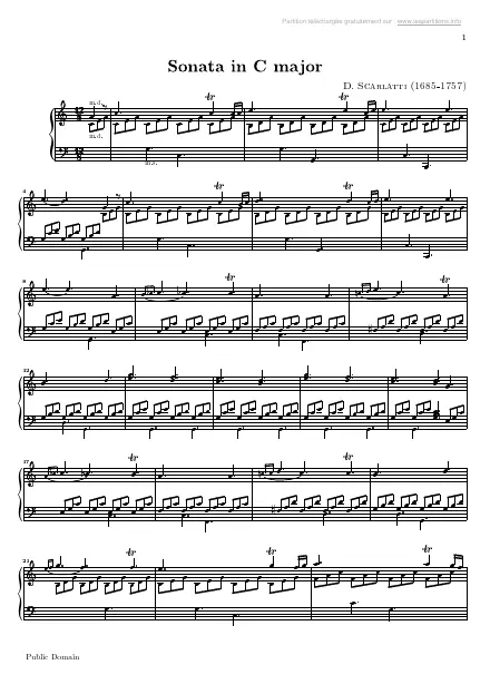First page of Sonate en Do majeur